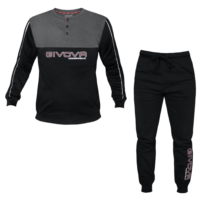 Pigiama Lungo Uomo GIVOVA Caldo Cotone Interlock