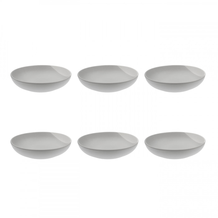 Lot de 6 assiettes creuses, TERRE DE SIENNE