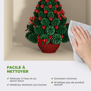 Stickers muraux 3D | Sticker Mural Autocollant effet 3D Noël sapin et bougies - Stickers adhésifs 3D Chambre Salon Trompe l'oeil