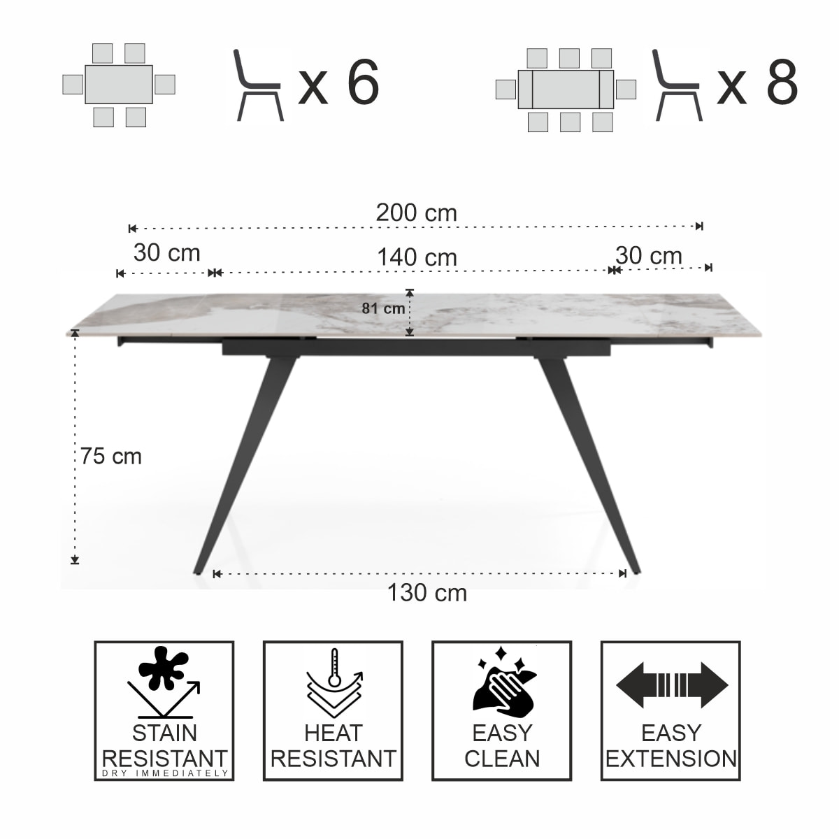 Tomasucci Table extensible MICCIU ONICE MARBLE