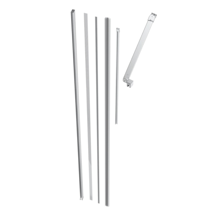 Walk-In Xmotion set de fixations complet pour paroi de douche Walk‑In SAT Xmotion, chrome (SIKOWIXMPROFILST)