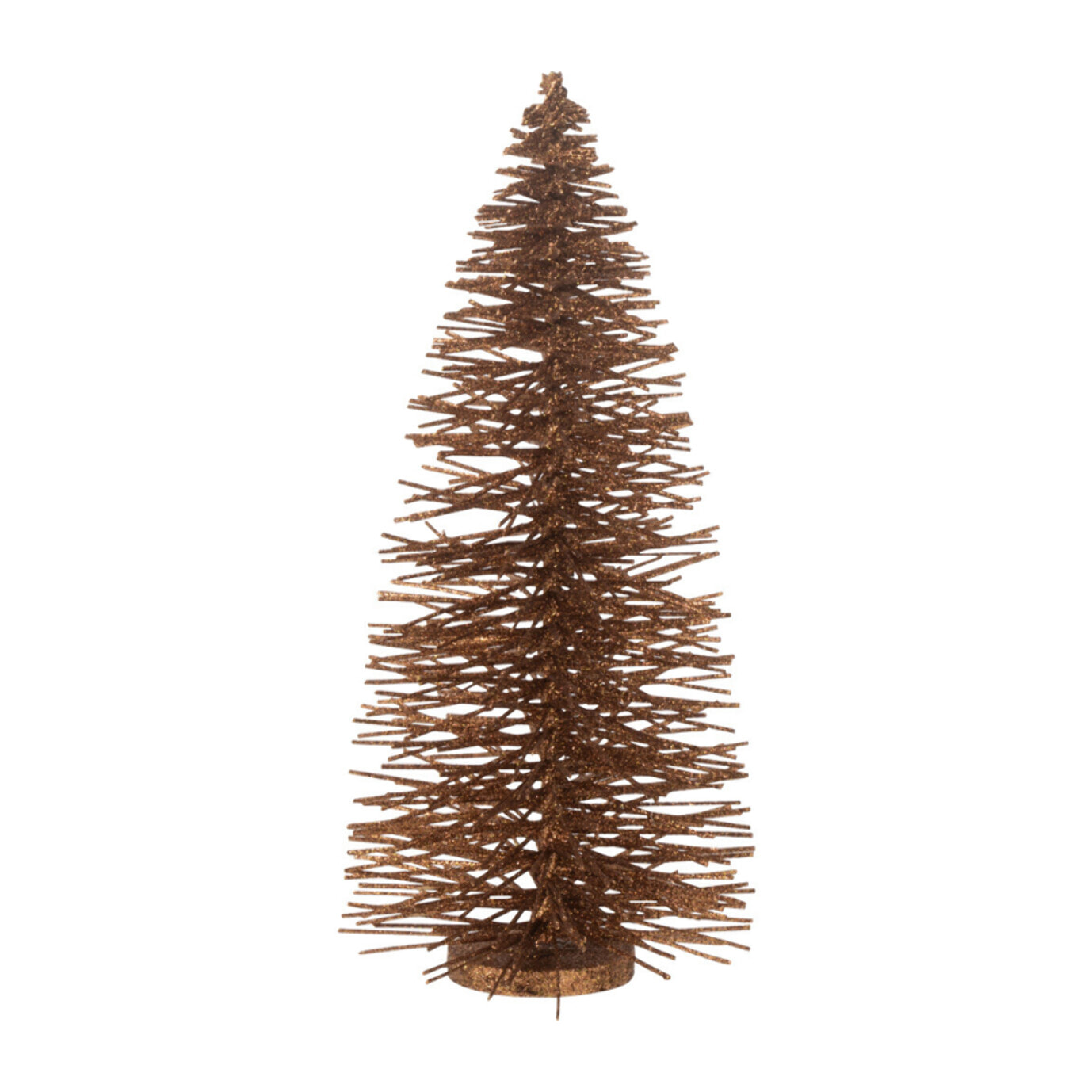 J-Line décoration Sapin De Noël Paillettes - bois - brun - medium