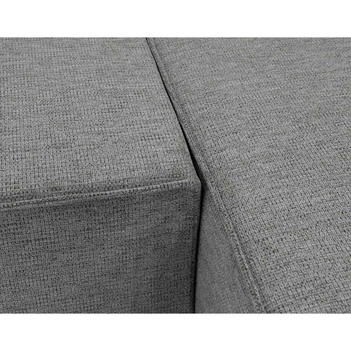 Cezanne - Canapé d'angle réversible 4 places convertible avec coffre en tissu texturé - Gris