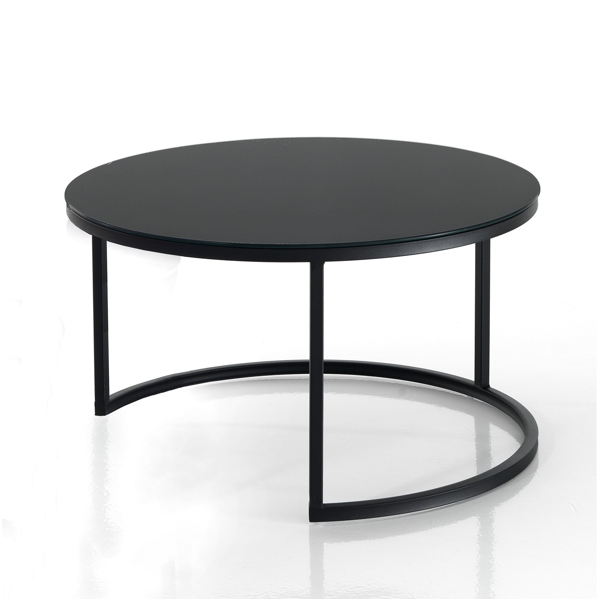 Tomasucci Ensemble de 2 tables basses GABRIEL EVO NoirS