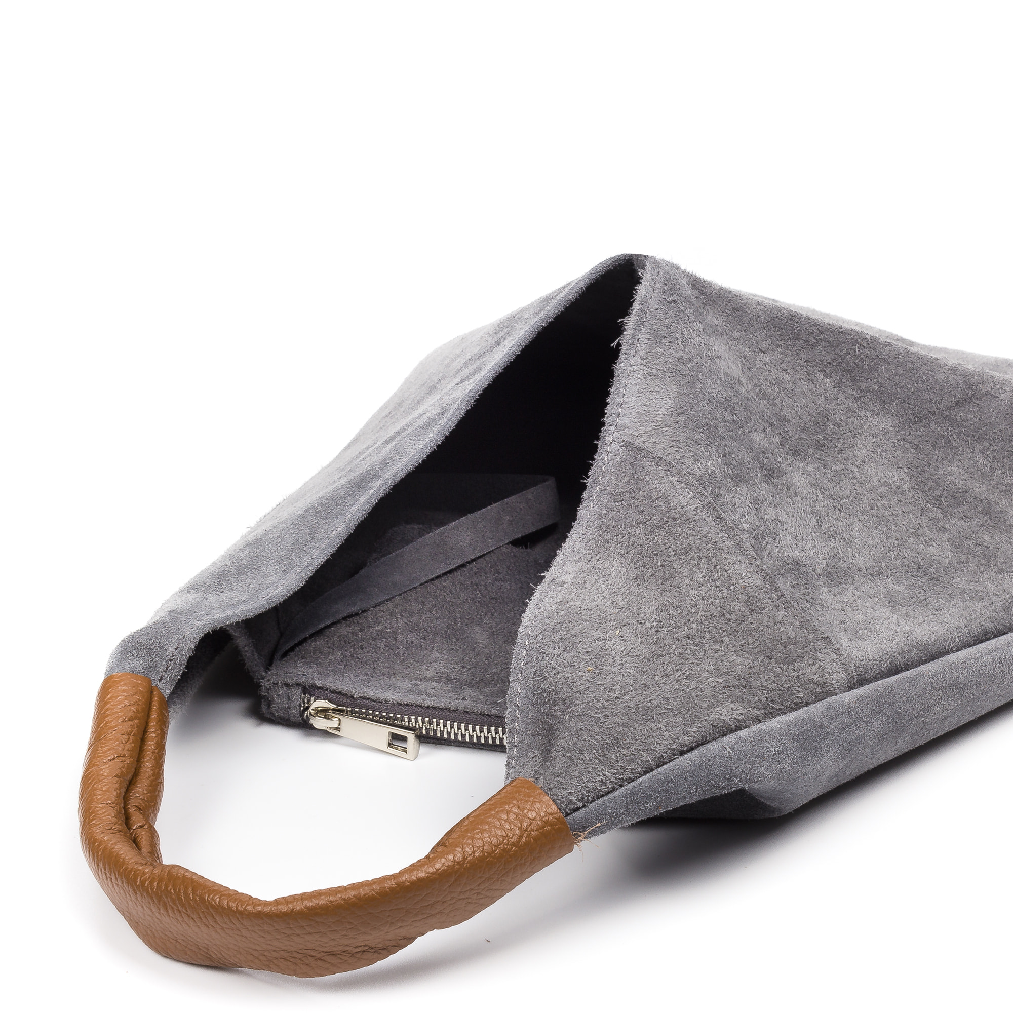 Agnana Borsa Shopper Donna. Pelle autentica Scamosciata e Dollaro.