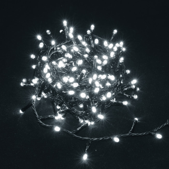 DAM Striscia LED  con 50 lampadine, lunga 4,9 m. 700x6x10cm. Colore bianco