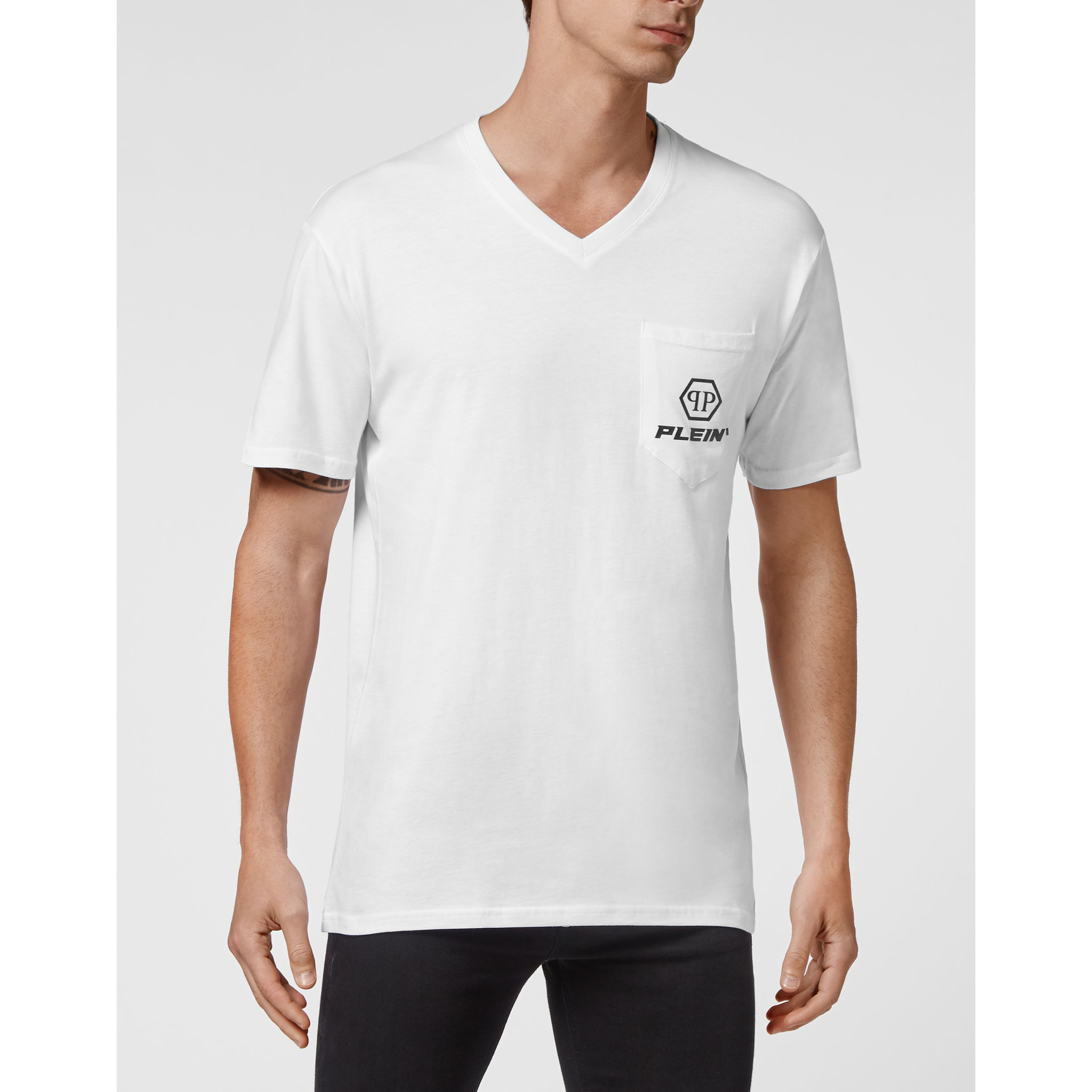 PHILIPP PLEIN Camiseta de cuello de pico y manga corta