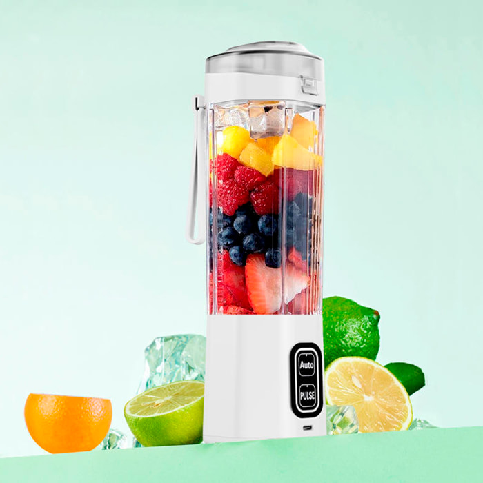 Batidora portátil HD-11 de 700 ml con potente motor de 360W, con batería recargable de 6000mAh.