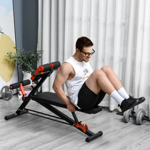 Banco de Pesas Multifuncional Banquillo de Gimnasio Completo Respaldo Inclinable en 3 Posiciones y Altura Ajustable Carga 300 kg 64x146x73,5-85 cm Negro