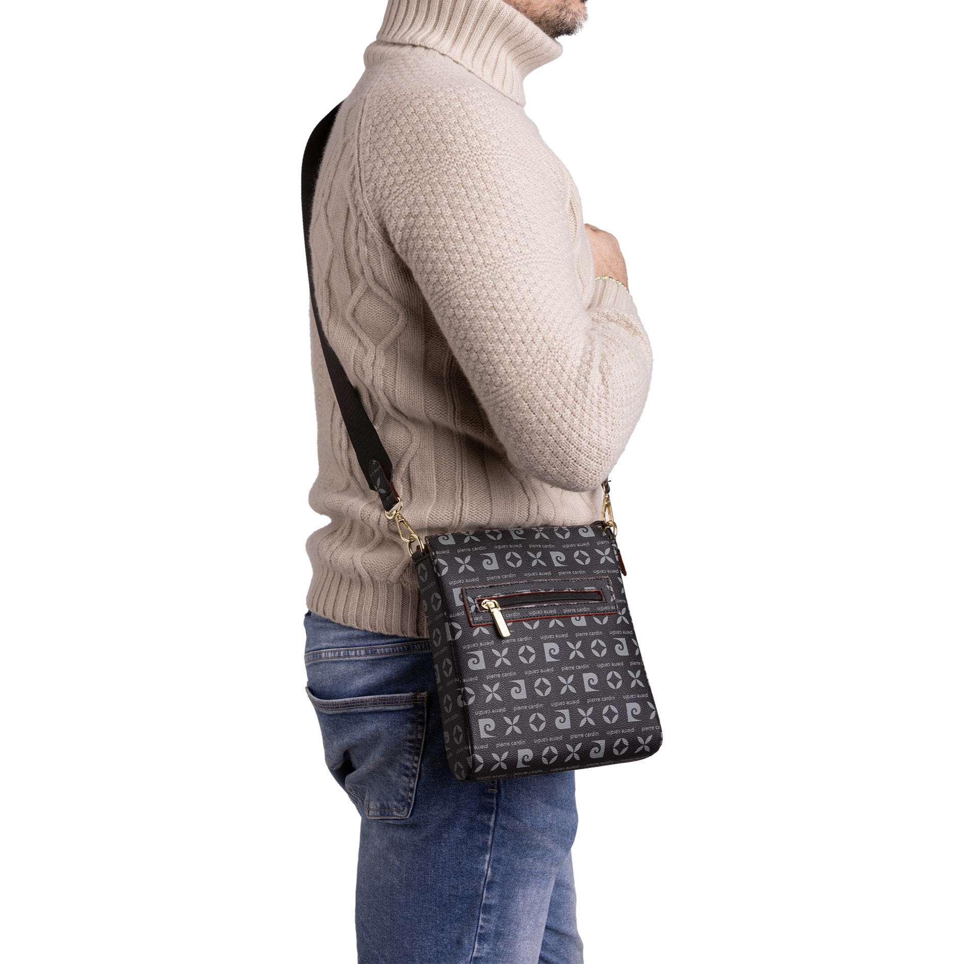 Borsa a tracolla  da uomo ecopelle Prodotto Vegano 24x21x4 cm