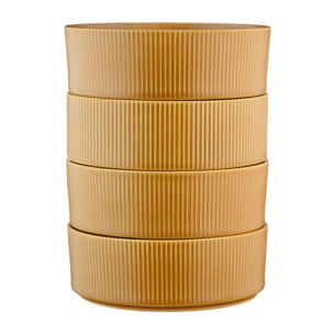 Bol SCANDI Ø16,5cm - 4 pièces - Ocre