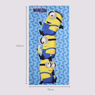 Toalla Microfibra de Minions - 70x140x1 cm - Color:Multicolor