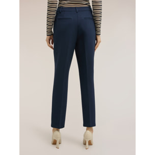 Motivi - Pantalones regular de poliviscosa - Azul