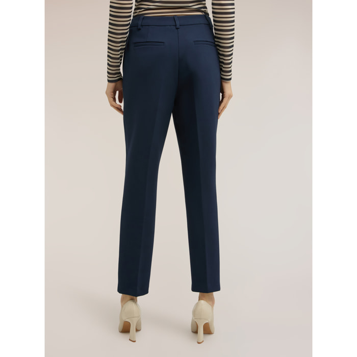 Motivi - Pantalones regular de poliviscosa - Azul