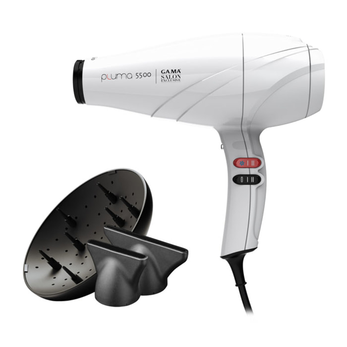 GA.MA Salon Exclusive Phon Pluma 5500 Oxi Active Bianco 2400w