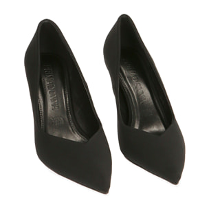 Décolleté nere in lycra, tacco 8,5 cm