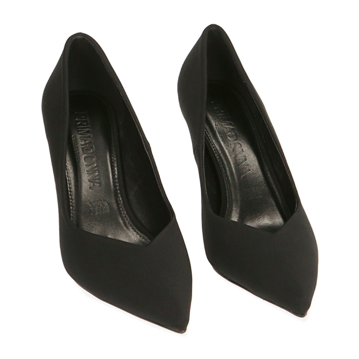 Décolleté nere in lycra, tacco 8,5 cm