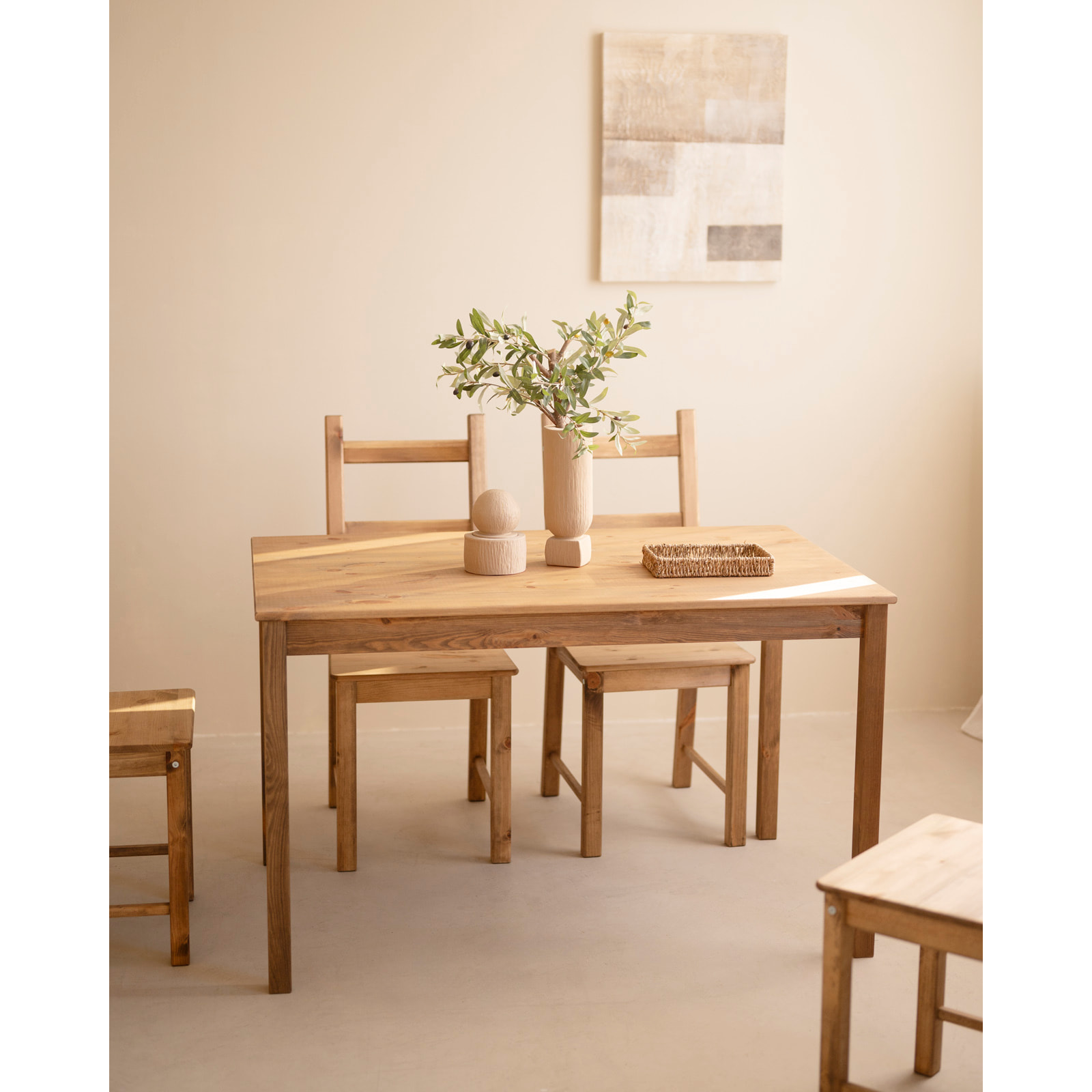 Tableau gris décoratif sur toile de coton avec cadre en bois peint à la main à la peinture à l'huile en différentes tailles
