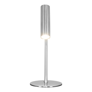Lampada da tavolo Paris in acciaio argento con testa orientabile