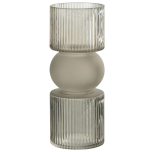 J-Line vase/bougeoir Bonbon - verre - gris - small