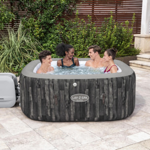 Bestway Spa gonflable carré Lay-Z-Spa Majorca HydroJet Pro 4-6 personnes