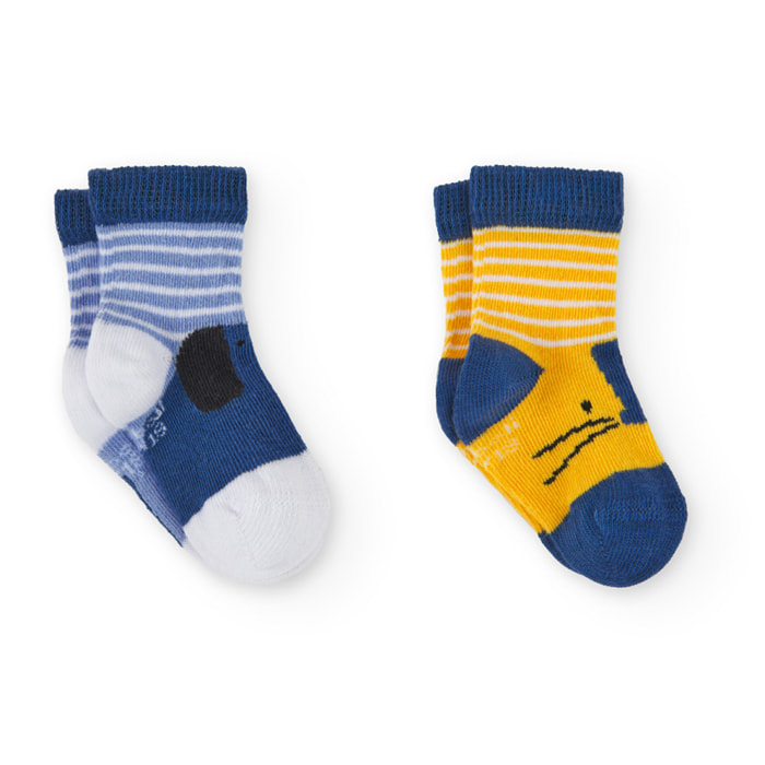 Pack calcetines reciÃ©n nacido unisex, algodÃ³n, estampado
