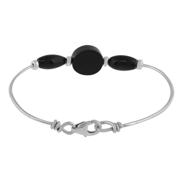 Pulsera plata "Plata Única" Oni Negro plata925