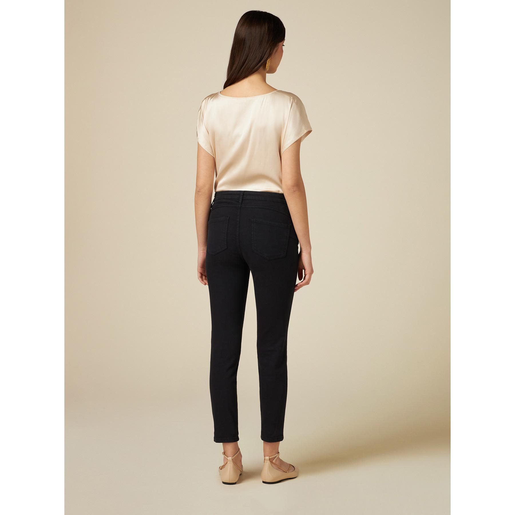 Oltre - Pantaloni skinny basic - Nero