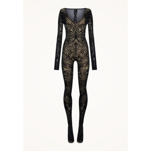 Tuta aderente Paisley Tattoo Catsuit