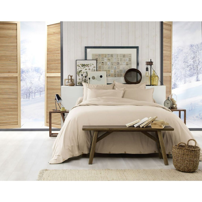 Housse De Couette 100% flanelle Sable