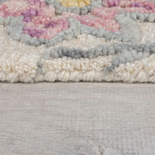 Tapis floral en laine TANIA