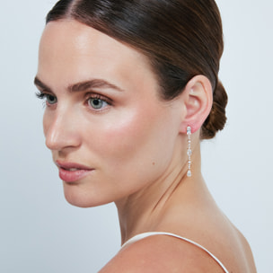 Pendientes Ziadru acabado oro rosa 18k