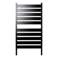 Asciugamano elettrico da terra o parete 10 barre - nero - 102 x 5 x 52 cm
