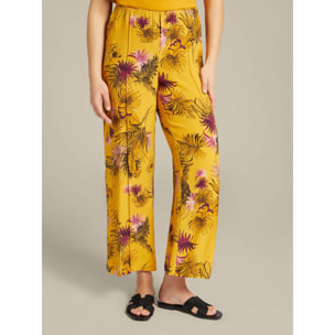 Elena Mirò - Pantalones de viscosa ECOVERO™ estampada - Amarillo