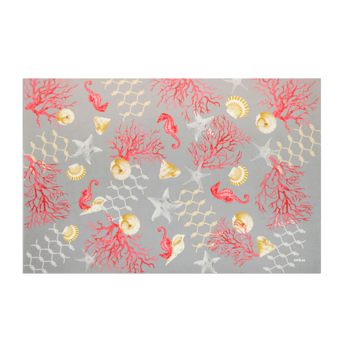 Tappeto da Bagno Soft Excelsa- Coral, Gomma Multicolore