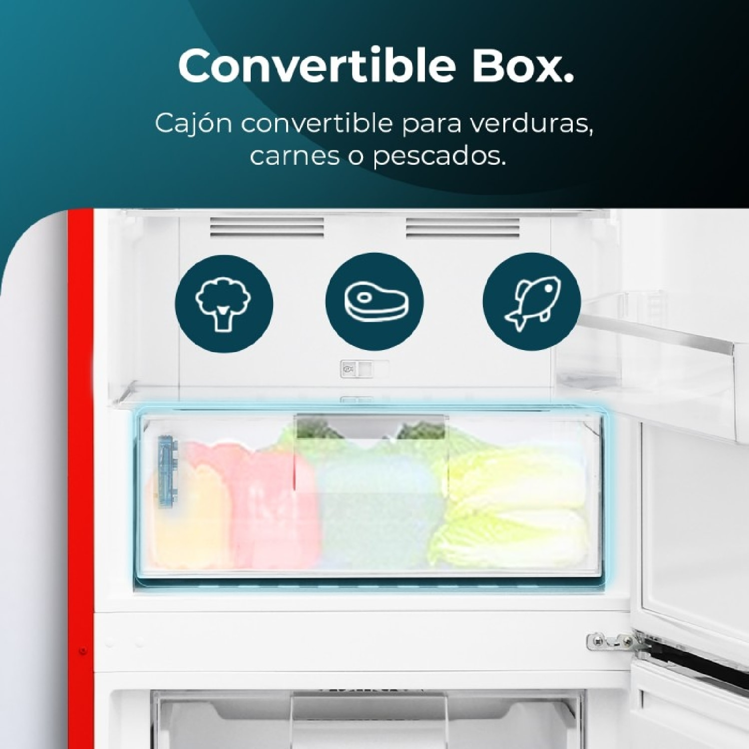 Frigorífico Combi 2 Puertas Retro de 294 L Bolero CoolMarket Combi Origin 294 Re