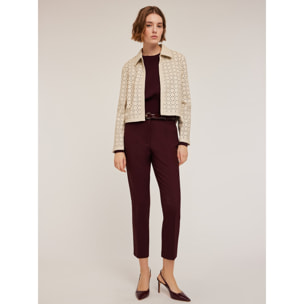 Motivi - Pantaloni regular in tessuto tecnico - Bordeaux