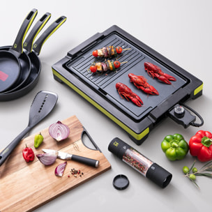 Plancha grill xtra de 2000w de 37x24,5cm antideslizante