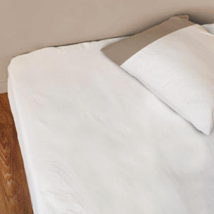 Drap-housse uni en percale de coton BIO, PLISSE TENDANCE