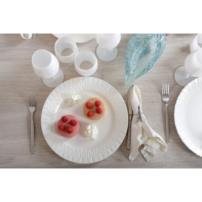 Assiette de présentation blanche Lilia 30.4x30.4x3cm