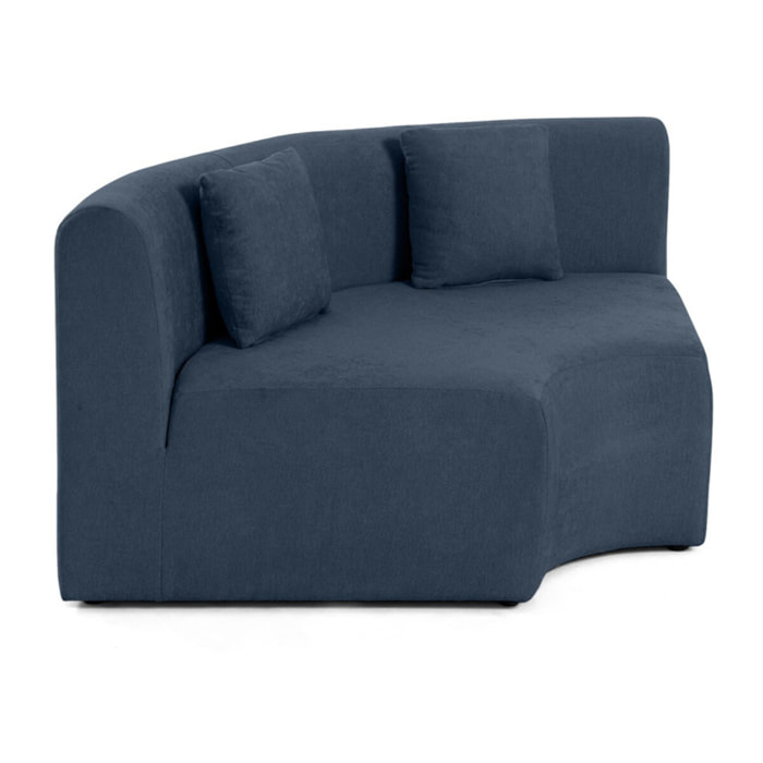 Ikare - module d'assise d'angle réversible - en tissu - Bleu