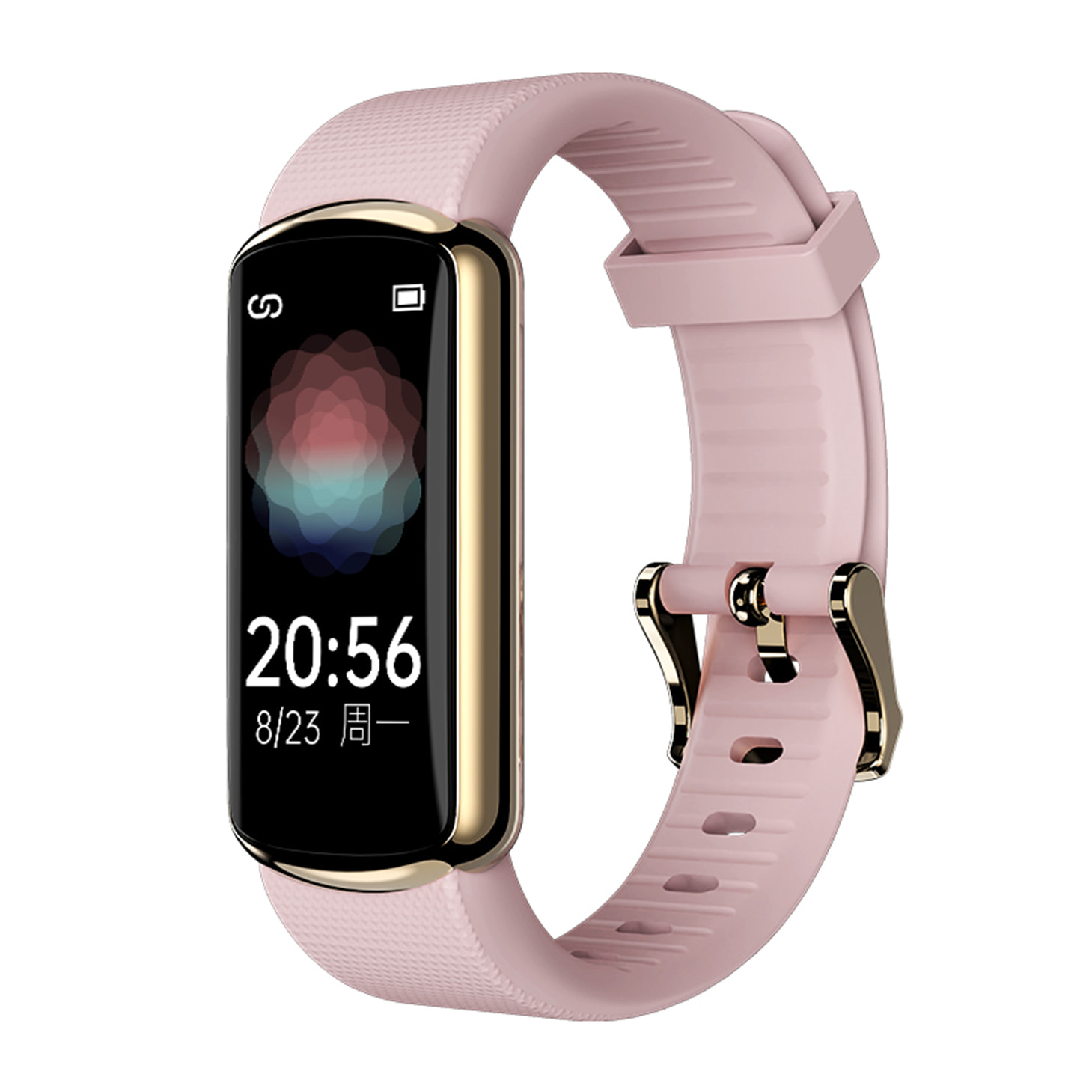 Brazalete inteligente D4 con monitor de tensión y O2. Varios modos deportivos, notificaciones de apps.