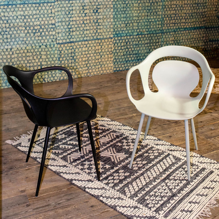 Tapis en laine et coton noir 90x150cm TOKAT