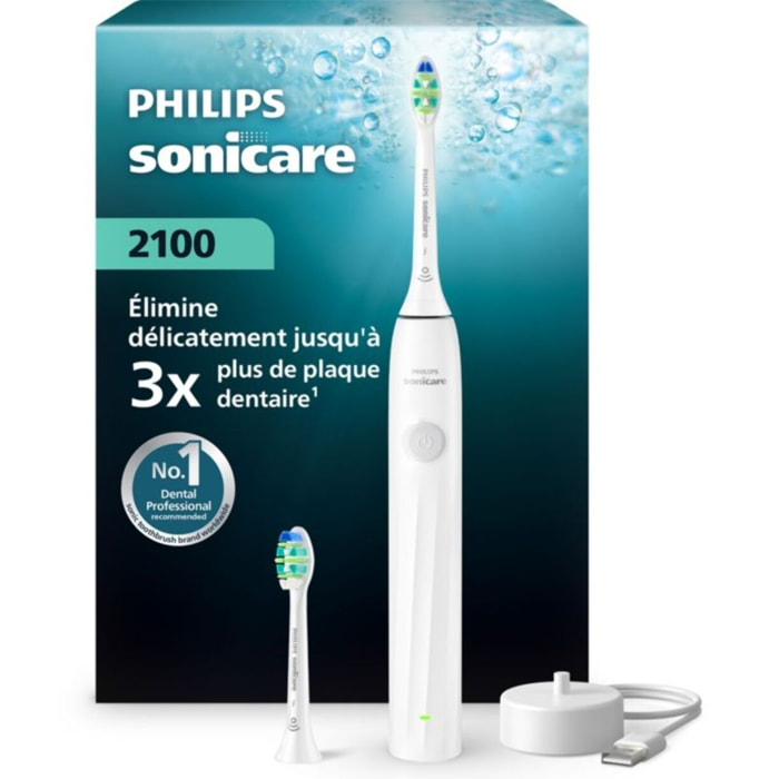 Brosse à dents électrique PHILIPS HX4022/01 Serie 2100 Blanche