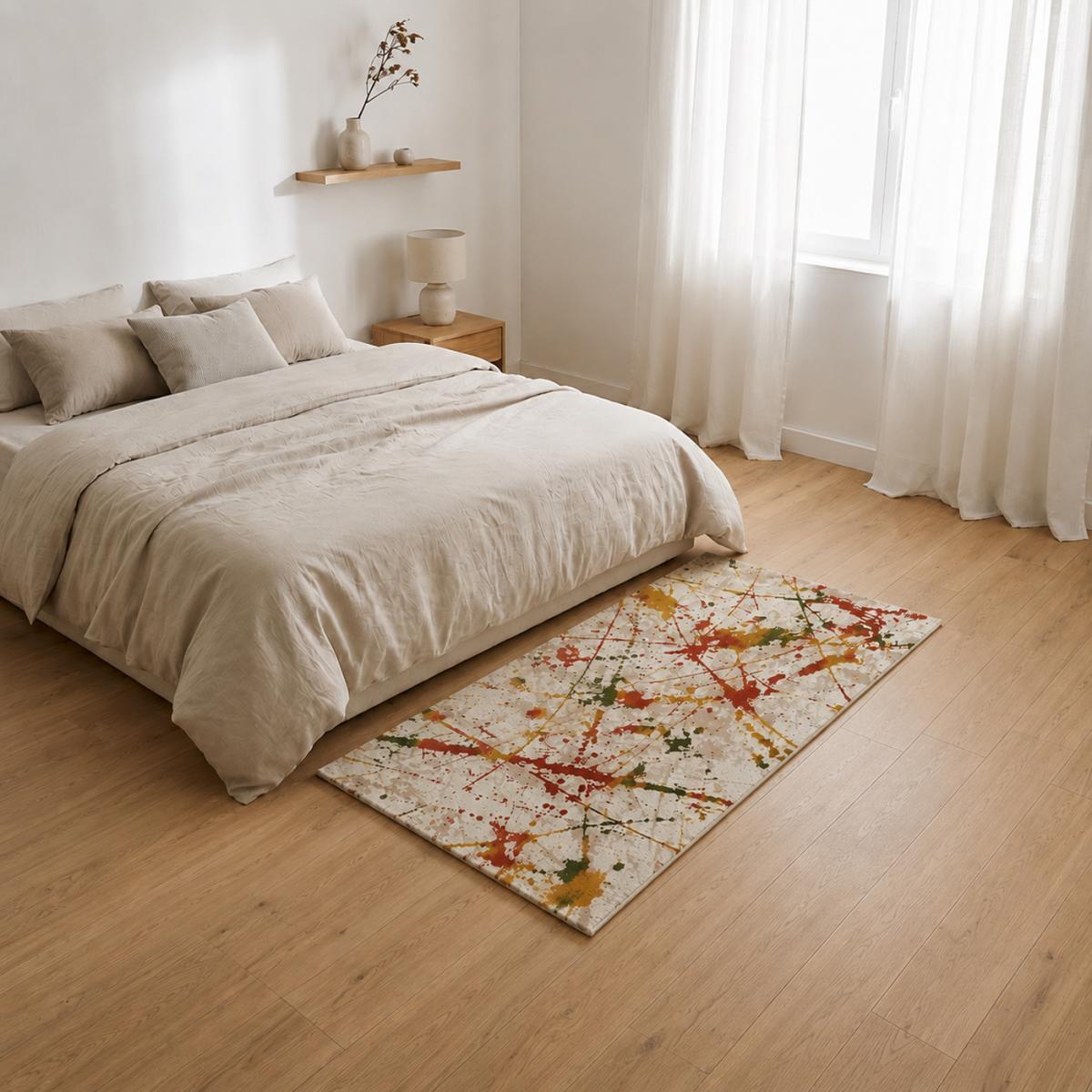 Tapis salon et chambre tissé motif ethnique BUBE