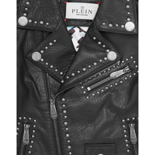 PHILIPP PLEIN Leather Biker SMILE