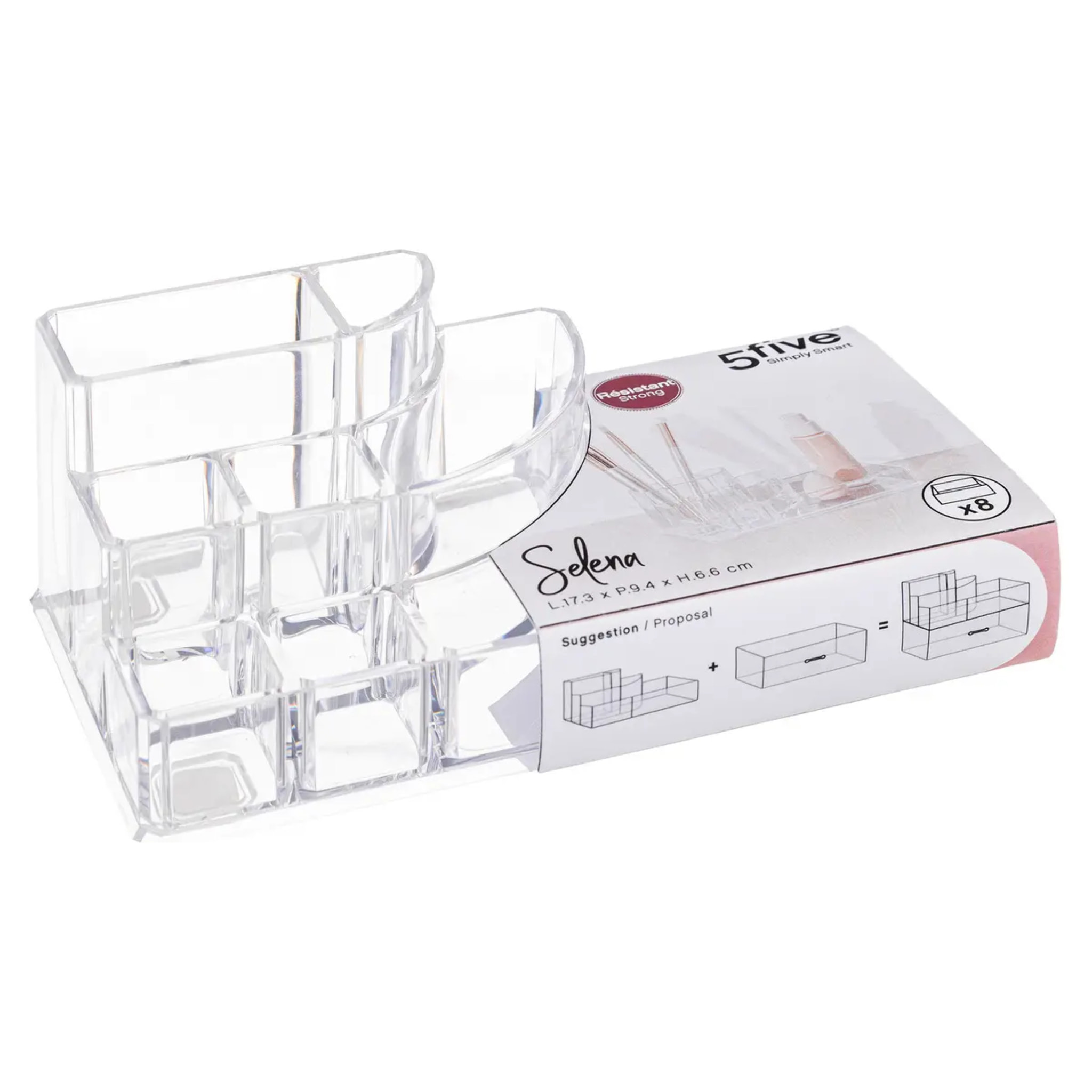 Organiseur maquillage "Selena" transparent