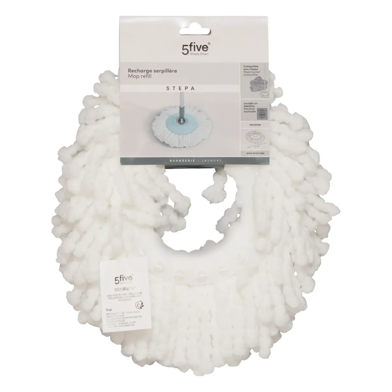 Recharge balai microfibre Stepa blanc