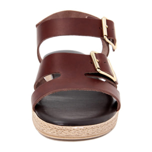 Sandalo flat Gagliani Renzo Marrone