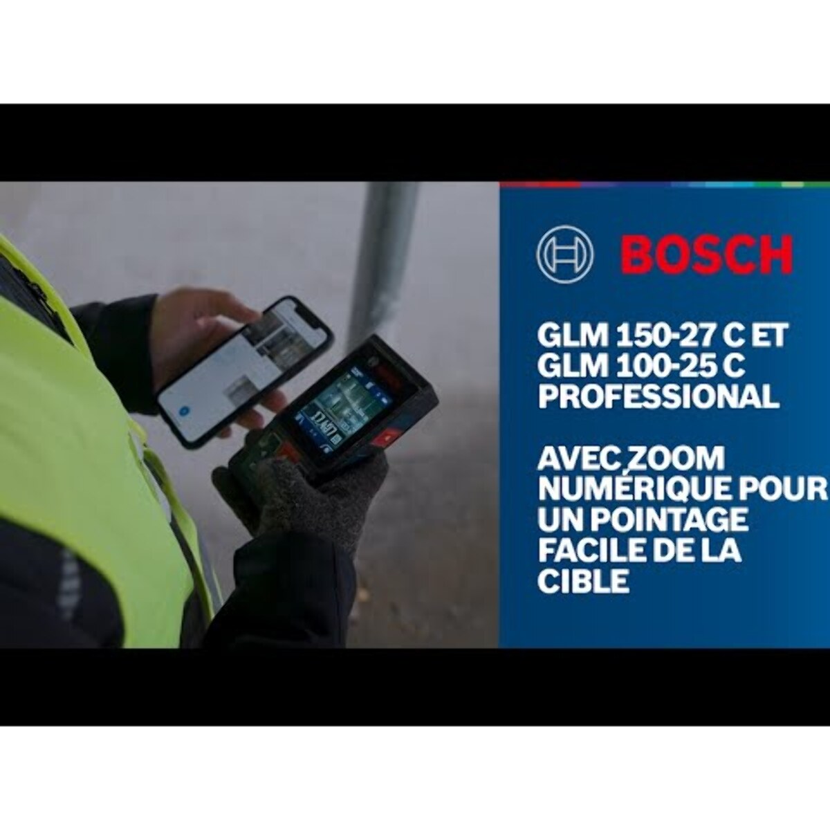 Télémètre laser GLM 100-25 C PROFESSIONAL - BOSCH - 0601072Y00